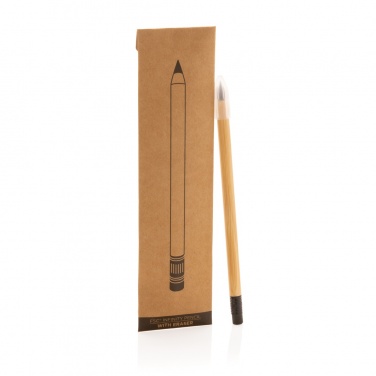 Logotrade promotional gift picture of: Bamboo infinity pencil with eraser