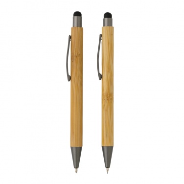 Logotrade corporate gift picture of: Bamboo modern pen set in box
