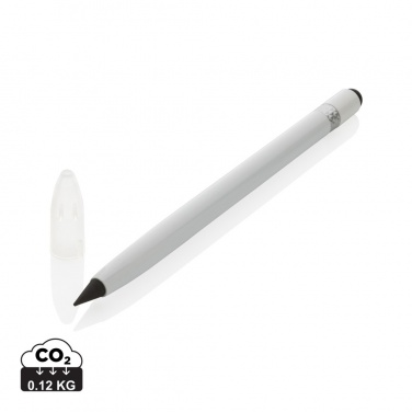 Logo trade promotional merchandise image of: Aluminum inkless pen with eraser
