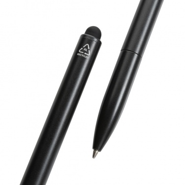 Logotrade corporate gift image of: Kymi RCS certified recycled aluminium pen with stylus