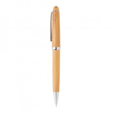 Logo trade promotional giveaways image of: Bamboo pen in box