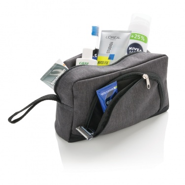 Logotrade promotional merchandise picture of: Classic two tone toiletry bag