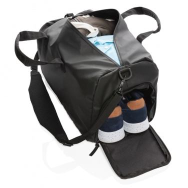 Logotrade promotional item image of: Fashion black weekend bag PVC free
