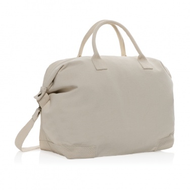 Logotrade promotional product image of: Kezar AWARE™ 500 gsm recycled canvas deluxe weekend bag