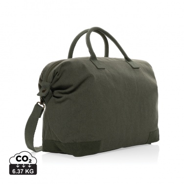 Logotrade promotional gift image of: Kezar AWARE™ 500 gsm recycled canvas deluxe weekend bag