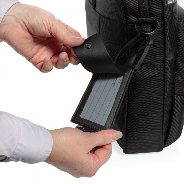 Logo trade promotional gifts image of: Swiss Peak RPET Voyager RFID 15.6" laptop bag