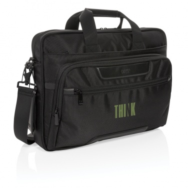 Logo trade corporate gifts image of: Swiss Peak RPET Voyager RFID 15.6" laptop bag