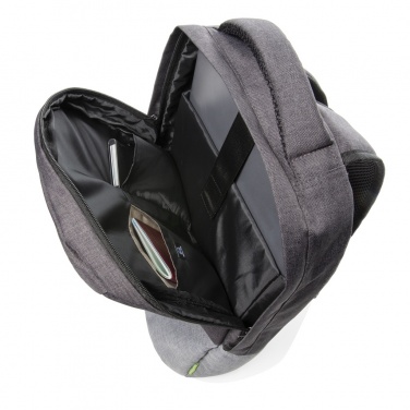 Logo trade advertising products image of: Duo colour RPET 15.6" RFID laptop backpack PVC free