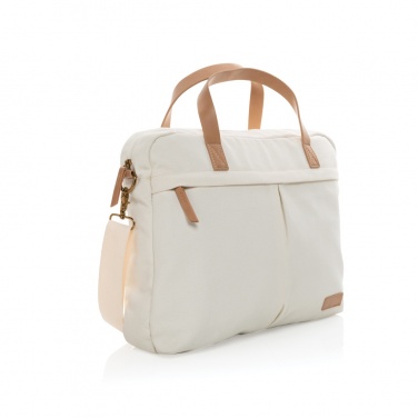 Logo trade promotional merchandise photo of: Impact AWARE™ 16 oz. recycled canvas laptop bag