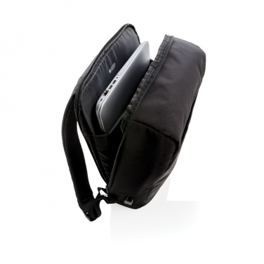 Logotrade promotional products photo of: Swiss Peak 15" anti-theft RFID & USB backpack PVC free