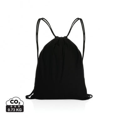 Logo trade promotional products image of: Impact AWARE™ recycled cotton drawstring backpack 145g