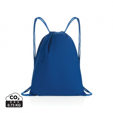 Logo trade advertising products image of: Impact AWARE™ recycled cotton drawstring backpack 145g