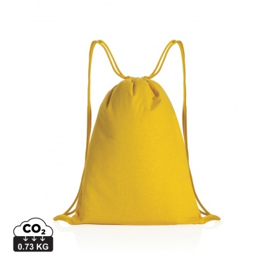 Logo trade promotional gifts picture of: Impact AWARE™ recycled cotton drawstring backpack 145g