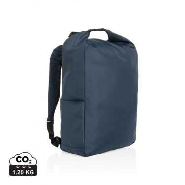 Logo trade promotional giveaways picture of: Impact AWARE™ RPET lightweight rolltop backpack