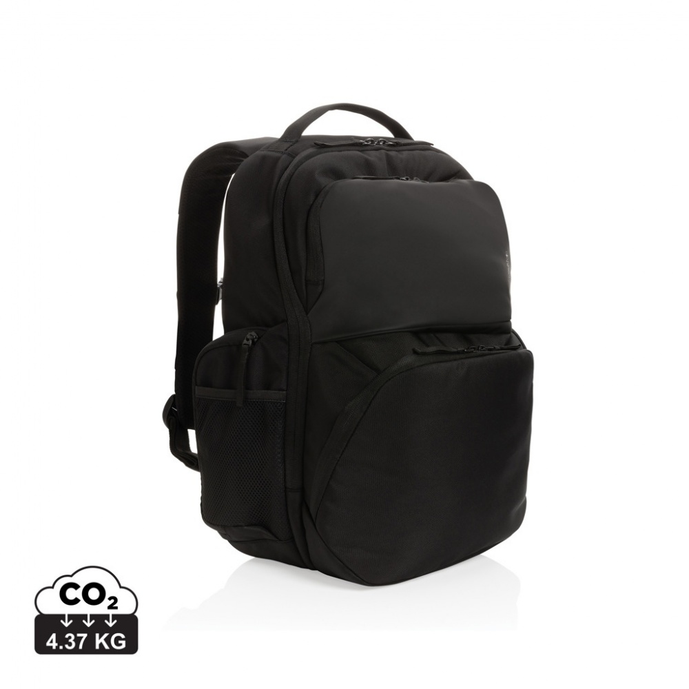 Logotrade advertising product picture of: Swiss Peak AWARE™ RPET 15.6 inch commuter backpack