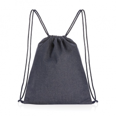 Logo trade promotional products image of: Impact AWARE™ recycled denim drawstring backpack