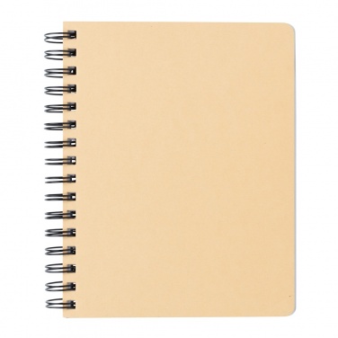 Logo trade advertising products image of: A5 Kraft spiral notebook with sticky notes