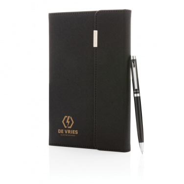 Logotrade corporate gift image of: Swiss Peak deluxe A5 notebook and pen set