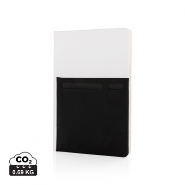 Logo trade promotional merchandise photo of: A5 Deluxe notebook with smart pockets