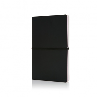 Logo trade promotional giveaways picture of: Deluxe softcover A5 notebook