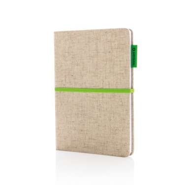 Logo trade promotional gifts picture of: A5 jute notebook