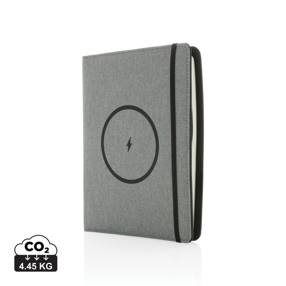 Logotrade promotional products photo of: Air 5W wireless charging notebook with 5000mAh powerbank