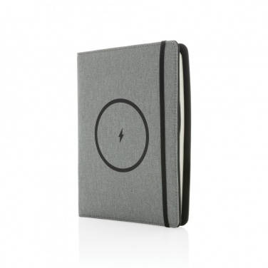 Logotrade promotional items photo of: Air 5W wireless charging notebook with 5000mAh powerbank