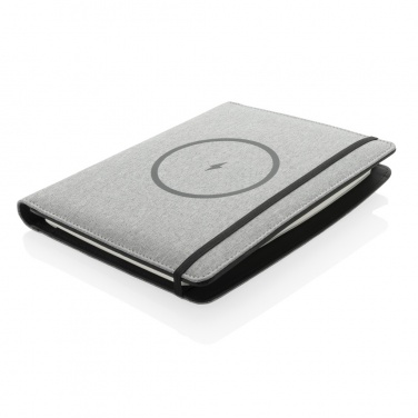 Logo trade promotional items picture of: Air 5W wireless charging notebook with 5000mAh powerbank