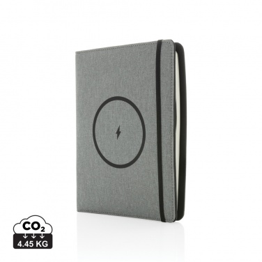 Logotrade promotional gifts photo of: Air 5W wireless charging notebook with 5000mAh powerbank