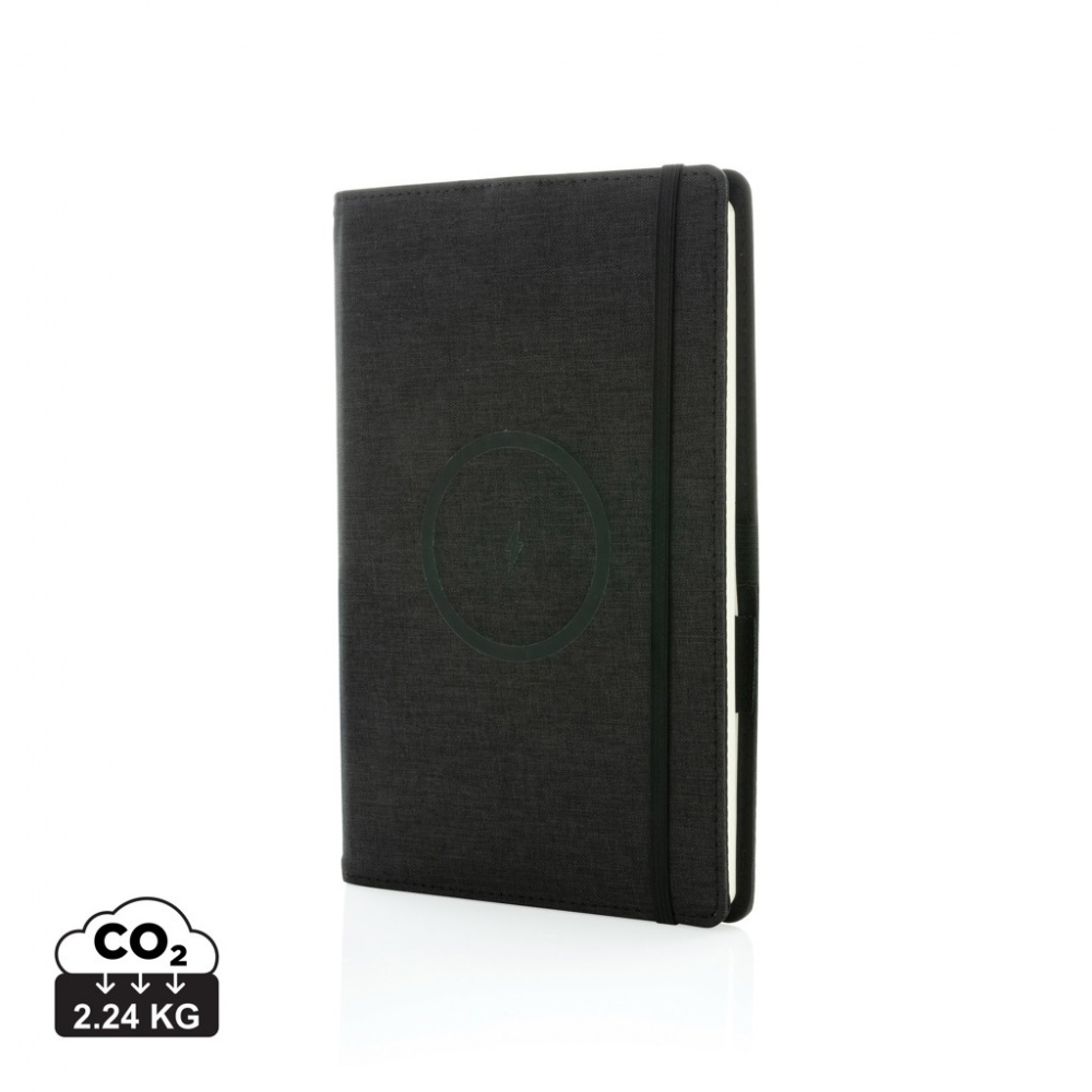 Logo trade promotional product photo of: Air 5W wireless charging refillable journal cover A5