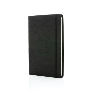 Logo trade promotional giveaways image of: Air 5W wireless charging refillable journal cover A5