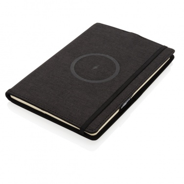 Logo trade promotional gift photo of: Air 5W wireless charging refillable journal cover A5