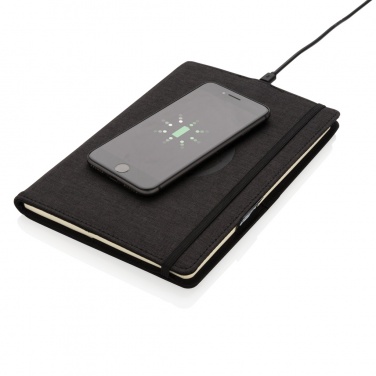 Logo trade promotional item photo of: Air 5W wireless charging refillable journal cover A5