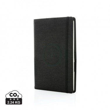 Logo trade promotional merchandise photo of: Air 5W wireless charging refillable journal cover A5