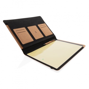 Logo trade promotional gift photo of: Deluxe cork portfolio A4 with pen