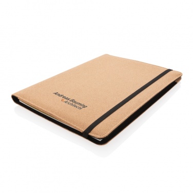 Logo trade promotional merchandise photo of: Deluxe cork portfolio A4 with pen