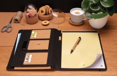 Logotrade business gift image of: Deluxe cork portfolio A4 with pen