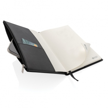 Logotrade promotional items photo of: Swiss Peak A5 PU notebook with zipper pocket
