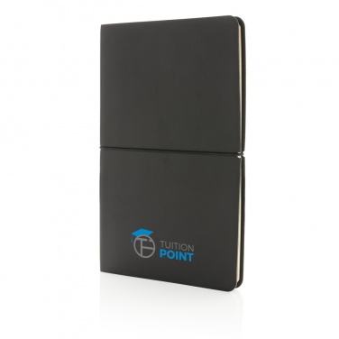 Logo trade promotional giveaways image of: Modern deluxe softcover A5 notebook