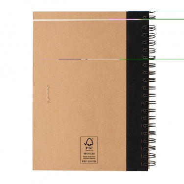 Logo trade promotional giveaways picture of: Kraft spiral notebook with pen