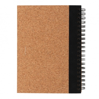 Logo trade promotional products image of: Cork spiral notebook with pen
