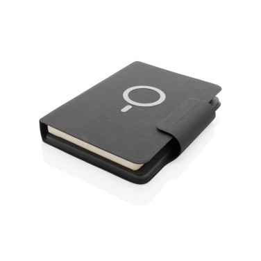 Logo trade promotional giveaway photo of: Artic Magnetic 10W wireless charging A5 notebook