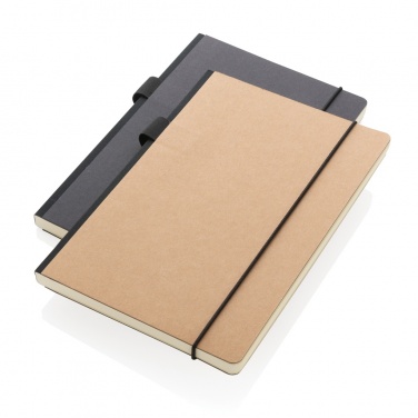 Logo trade promotional items picture of: A5 deluxe kraft hardcover notebook