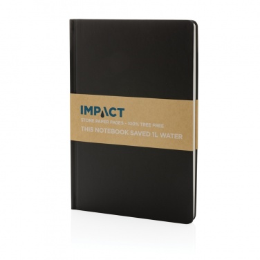 Logo trade promotional gifts image of: A5 Impact stone paper hardcover notebook