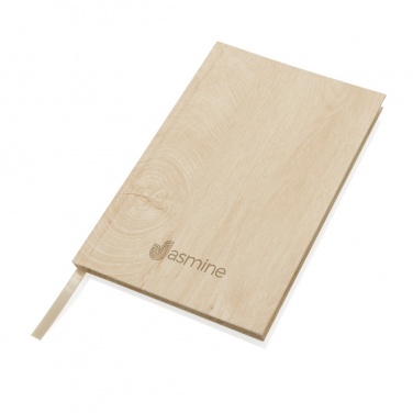 Logo trade advertising product photo of: Kavana wood print A5 notebook