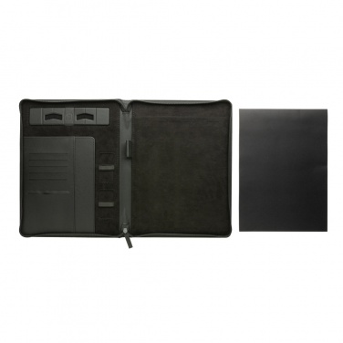 Logotrade promotional giveaway image of: Swiss Peak Heritage RCS rPU A4 portfolio with zipper
