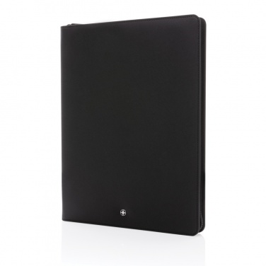 Logo trade promotional giveaways picture of: Swiss Peak Heritage RCS rPU A4 portfolio with zipper