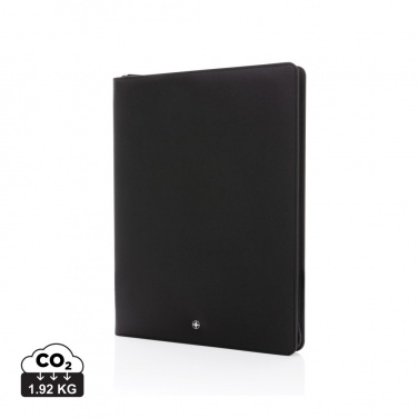 Logo trade promotional giveaways picture of: Swiss Peak Heritage RCS rPU A4 portfolio with zipper