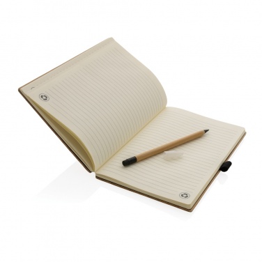 Logo trade promotional products image of: Bamboo notebook and infinity pencil set