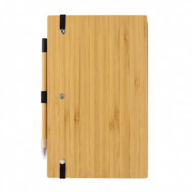 Logotrade promotional gift picture of: Bamboo notebook and infinity pencil set